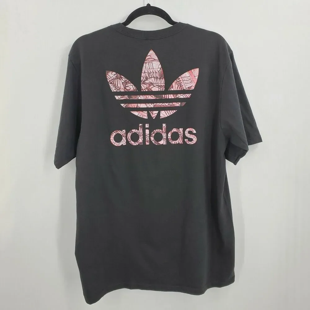 Adidas Trefoil Chicago Bulls NBA T-Shirt Men's Size Large Spellout Double Sided